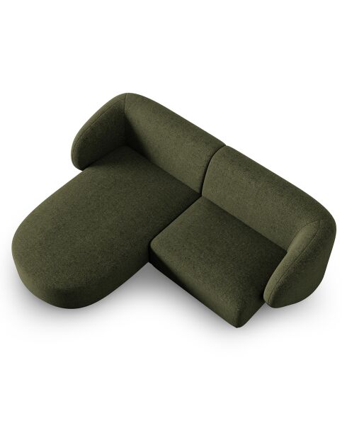 Canapé d'angle Gauche Modulaire Lionel 3 Places vert chiné - 184x155x74 cm