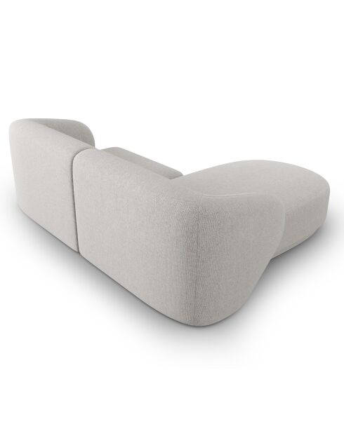 Canapé d'angle Gauche Modulaire Lionel 3 Places gris chiné - 184x155x74 cm