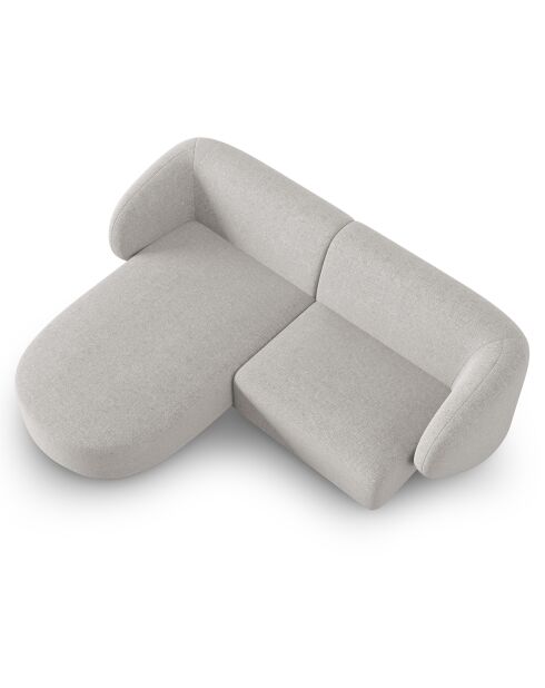 Canapé d'angle Gauche Modulaire Lionel 3 Places gris chiné - 184x155x74 cm