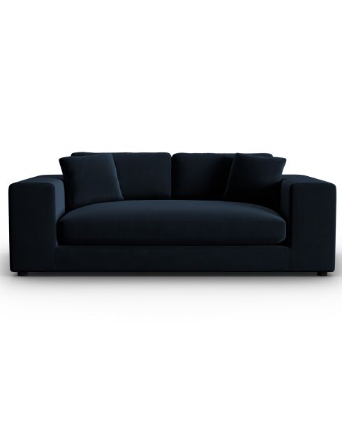 Canapé Velours Tendance 3 Places bleu foncé - 220x122x72 cm