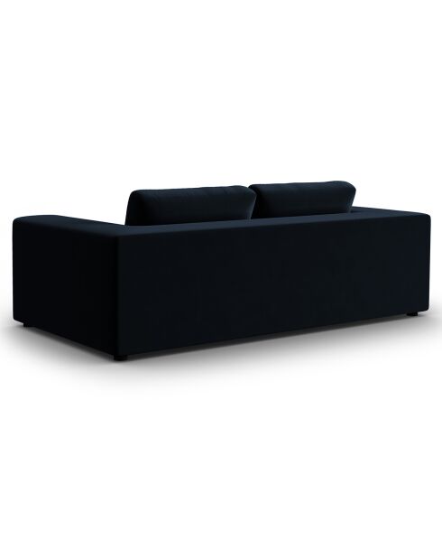 Canapé Velours Tendance 3 Places bleu foncé - 220x122x72 cm