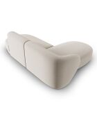 Canapé d'angle Velours Ouvert à Gauche Modulable Lionel 4 Places beige - 227x155x74 cm