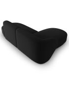 Canapé d'angle Velours Ouvert à Gauche Modulable Lionel 4 Places noir - 227x155x74 cm