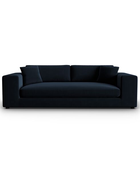 Canapé Velours Tendance 4 Places bleu foncé - 262x122x72 cm
