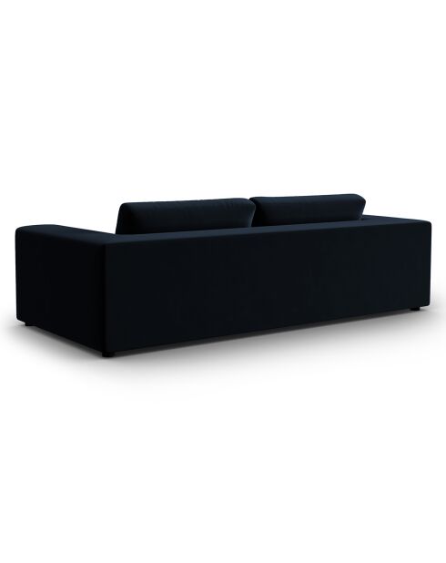 Canapé Velours Tendance 4 Places bleu foncé - 262x122x72 cm