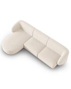 Canapé d'angle Gauche Modulaire Lionel 4 Places beige clair - 259x155x74 cm