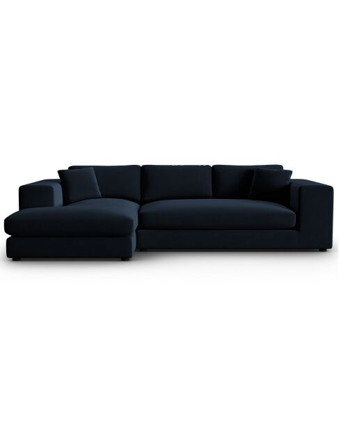 Linkes Ecksofa Velvet Trendy 5 Seater dunkelblau - 282x174x72 cm