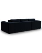 Canapé d'angle Gauche Velours Tendance 5 Places bleu foncé - 282x174x72 cm