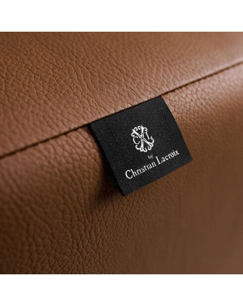 Fauteuil XL en Cuir Véritable Camille marron - 122x95x88 cm