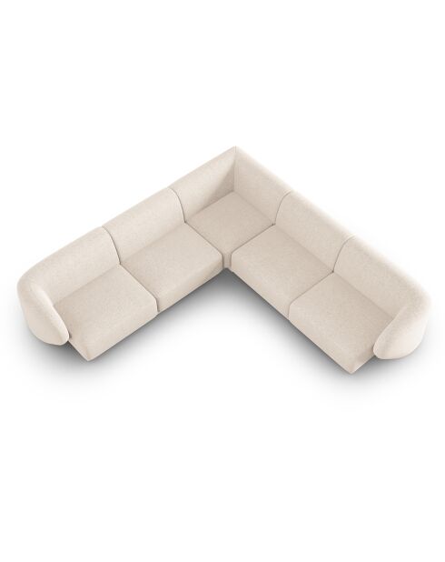 Canapé d'angle Modulable Symétrique Lionel 6 Places beige clair - 252x252x74 cm
