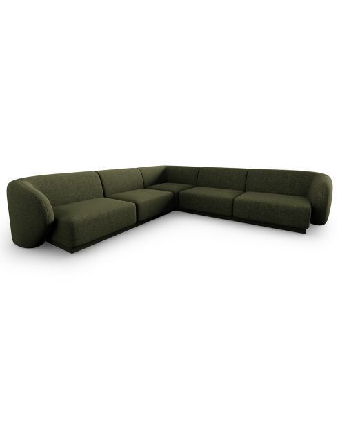 Canapé d'angle Modulable Symétrique Lionel 6 Places vert chiné - 252x252x74 cm