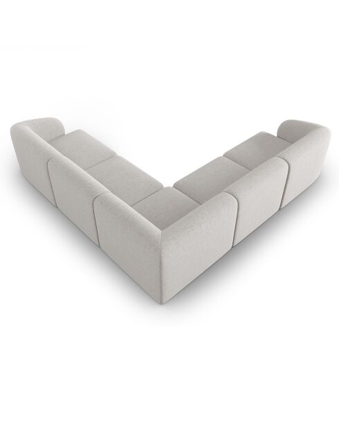 Canapé d'angle Modulable Symétrique Lionel 6 Places gris chiné - 252x252x74 cm