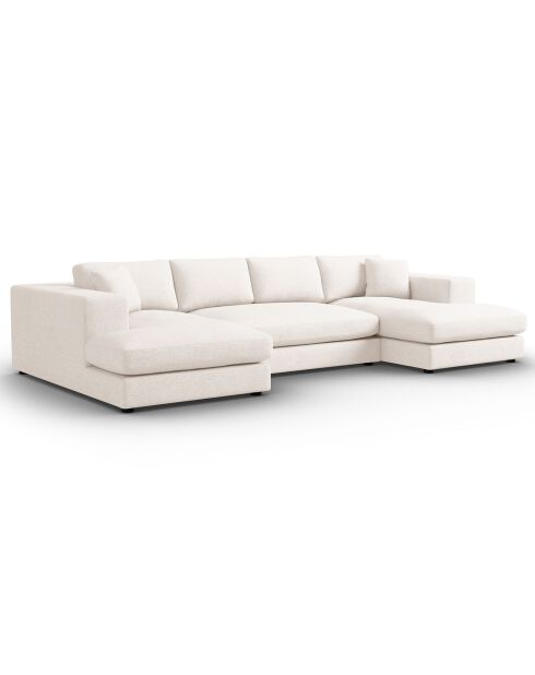 Divano panoramico bianco Trendy a 5 posti - 344x170x72 cm