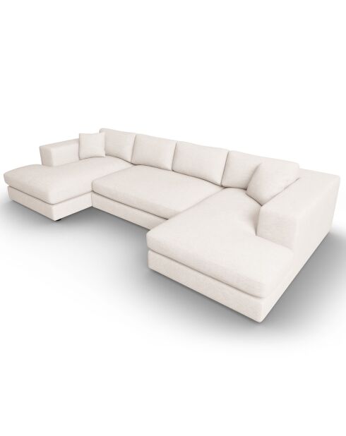 Divano panoramico bianco Trendy a 5 posti - 344x170x72 cm