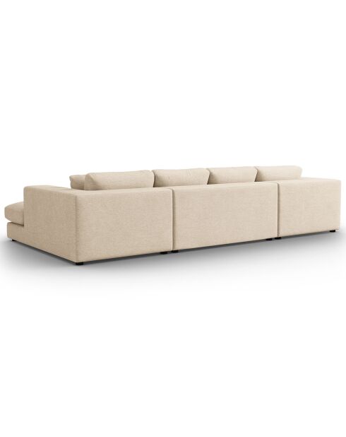 Divano panoramico a 5 posti Trendy beige - 344x170x72 cm