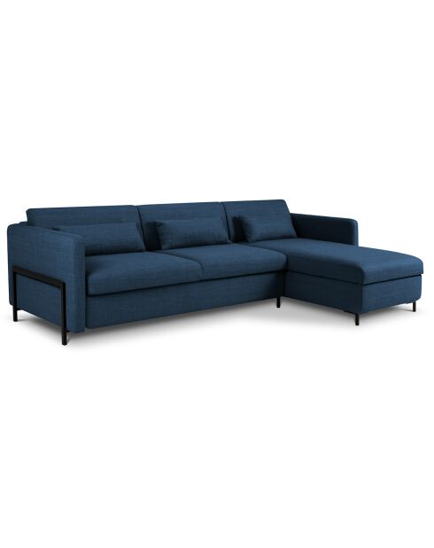 Yanis Ecksofa für 5 Personen, umwandelbar, rechts, mit Kommode, 280 x 170 x 80 cm, Blau
