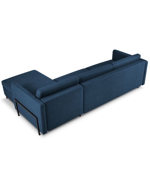 Yanis Ecksofa für 5 Personen, umwandelbar, rechts, mit Kommode, 280 x 170 x 80 cm, Blau
