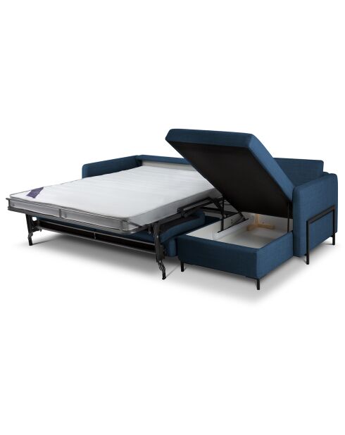 Yanis Ecksofa für 5 Personen, umwandelbar, rechts, mit Kommode, 280 x 170 x 80 cm, Blau