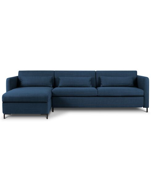 Canapé d'angle Gauche Convertible avec Coffre Yanis 5 Places bleu - 280x170x80 cm