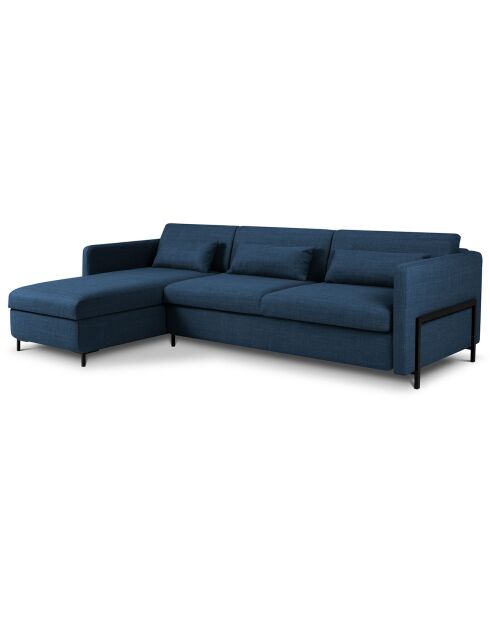 Canapé d'angle Gauche Convertible avec Coffre Yanis 5 Places bleu - 280x170x80 cm