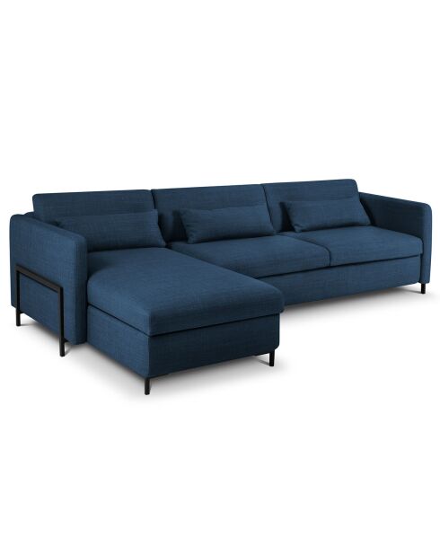 Wandelbares linkes Ecksofa mit Yanis 5-Sitzer-Truhe, blau — 280 x 170 x 80 cm