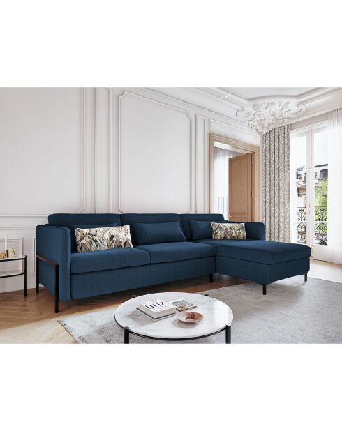 Canapé d'angle Droit Convertible avec Coffre Yanis 5 Places bleu - 280x170x80 cm