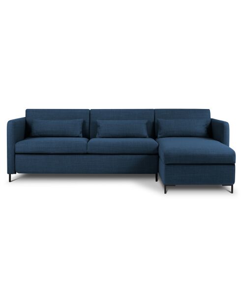 Canapé d'angle Droit Convertible avec Coffre Yanis 4 Places bleu - 260x170x80 cm