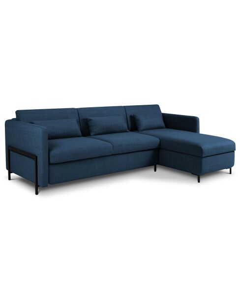 Canapé d'angle Droit Convertible avec Coffre Yanis 4 Places bleu - 260x170x80 cm