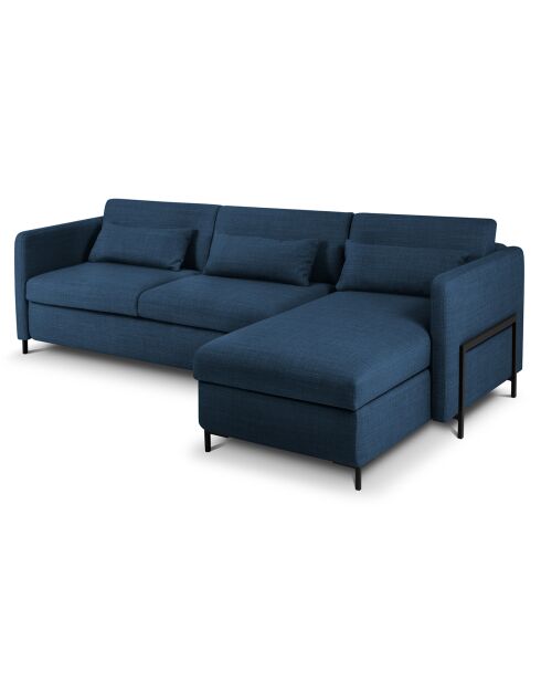 Canapé d'angle Droit Convertible avec Coffre Yanis 4 Places bleu - 260x170x80 cm