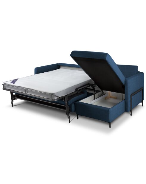 Canapé d'angle Droit Convertible avec Coffre Yanis 4 Places bleu - 260x170x80 cm
