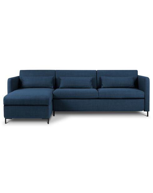 Yanis Ecksofa für 4 Personen, umwandelbar, links, mit Kommode, 260 x 170 x 80 cm, Blau