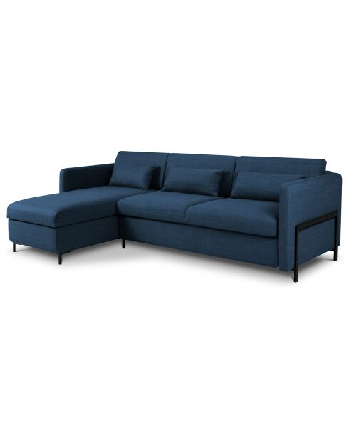 Canapé d'angle Gauche Convertible avec Coffre Yanis 4 Places bleu - 260x170x80 cm