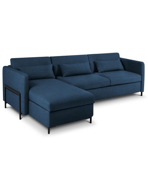 Canapé d'angle Gauche Convertible avec Coffre Yanis 4 Places bleu - 260x170x80 cm