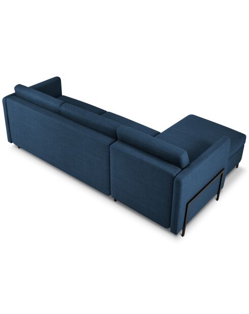 Yanis Ecksofa für 4 Personen, umwandelbar, links, mit Kommode, 260 x 170 x 80 cm, Blau