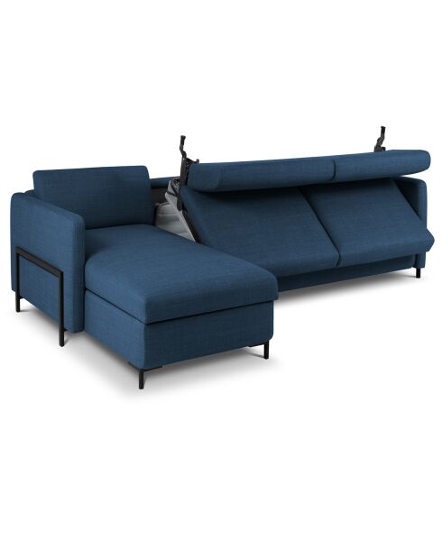 Yanis Ecksofa für 4 Personen, umwandelbar, links, mit Kommode, 260 x 170 x 80 cm, Blau