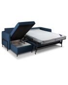 Canapé d'angle Gauche Convertible avec Coffre Yanis 4 Places bleu - 260x170x80 cm