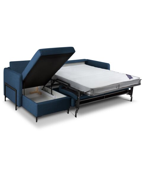 Yanis Ecksofa für 4 Personen, umwandelbar, links, mit Kommode, 260 x 170 x 80 cm, Blau