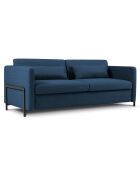 Canapé Convertible Yanis 3 Places bleu - 202x102x80 cm