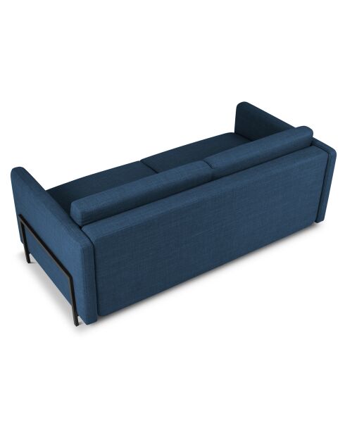 Canapé Convertible Yanis 3 Places bleu - 202x102x80 cm