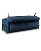 Canapé Convertible Yanis 3 Places bleu - 202x102x80 cm