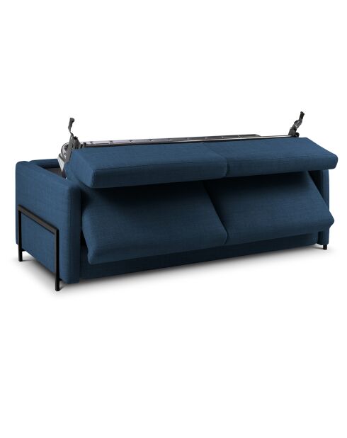 Canapé Convertible Yanis 3 Places bleu - 202x102x80 cm