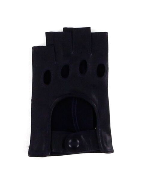 Mitaines en Cuir d'Agneau Lea noires