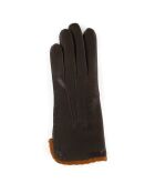 Gants en Cuir d'Agneau doublure Laine Heritage Bourse taupe