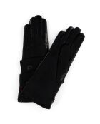 Gants en Cuir d'Agneau doublure Laine Héritage Slouch noirs