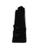 Gants en Cuir d'Agneau doublure Laine Héritage Slouch noirs