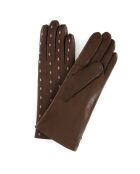 Gants en Cuir d'Agneau doublure Laine Héritage St Honoré taupe