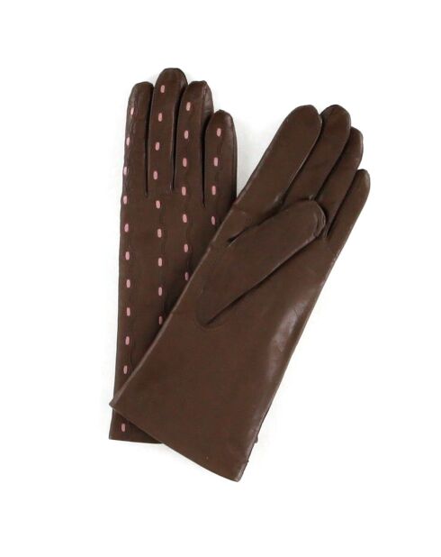 Gants en Cuir d'Agneau doublure Laine Héritage St Honoré taupe