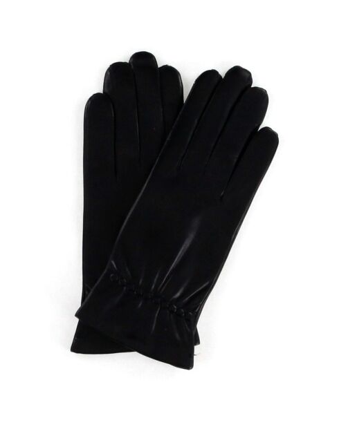 Gants en Cuir d'Agneau doublure Laine Heritage Dots noirs
