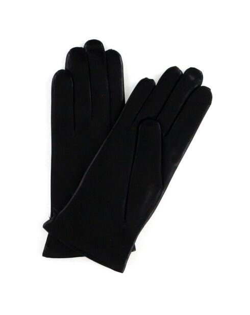 Gants en Cuir d'Agneau doublure Laine Heritage Dots noirs