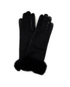 Gants en Cuir d'Agneau doublure Laine Heritage noirs